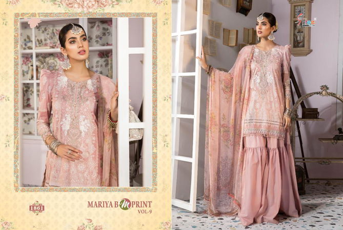 Shree Mariya B Mprint 9 Latest Fancy Pure Cotton Print With Exclusive Embroidery Pakistani Salwar Suits Collection